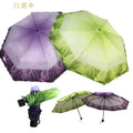 Cabbage Umbrella 3 Folding Umbrella Manual Open Innovative Vegetable Umbrella