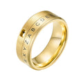 SSeesy Trendy 8mm Stainless Steel Engagement Wedding Rings Gold Silver Color  Spinner Ring Couple Jewelry Gold Plating Wholesale