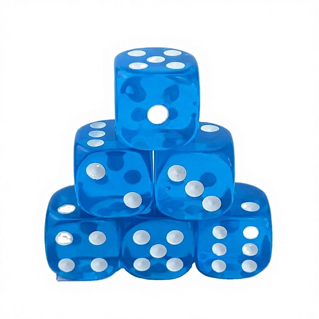 Semi 16mm clear Transparent D6 square Round Corner Crystal Regular Pixel Points Plastic Dice Plastic Cube