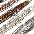 Hot-selling Multi-layer Leather Magnet Buckle Women's Bracelet Summer Beach Holiday Women's Bracelet