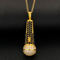 Unique Microphone Design Pendant Jewelry 14K Gold Plated 925 Sterling Silver VVS D Color Moissanite Iced Out Necklace