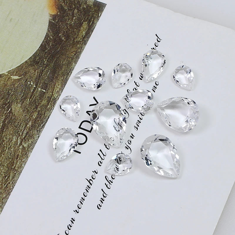 Dongzhou Crystals Waterdrop Shape K9 Crystal Fancy Stone Wholesale Luxury Quality clear Crystal Beads for Jewelry Accessories
