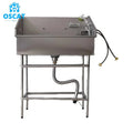 OSCAT Pet Shop Multifunction Stainless Steel Pet Spa Bathhtub Sustainable Large Dog Washing Shower Station with Ramp and Tub