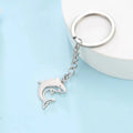 Cute Lovely Vintage Animal Jewelry Shark Pendant Custom Blank DIY Stainless Steel Waterproof Carabiner Keychain Marine Park