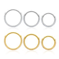 G23 ASTM F136 Titanium Earrings Nose Ring Zircon Clicker Septum Hoop Tragus Cartilage Helix Ear Piercing Body Jewelry