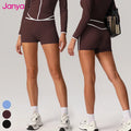 Janya Yoga Women's Sexy Mid-Waist Sports Shorts Butt Lift Gym Workout Wear Solid Pattern Fitness Wholesale Ladies Sport Shorts MegaBDM