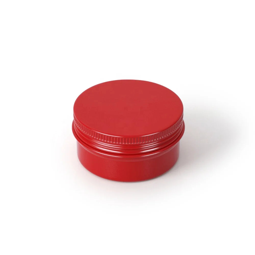 20g Round Aluminum Cosmetic Tin Red for Lip Balm Container Empty Metal Tin Can