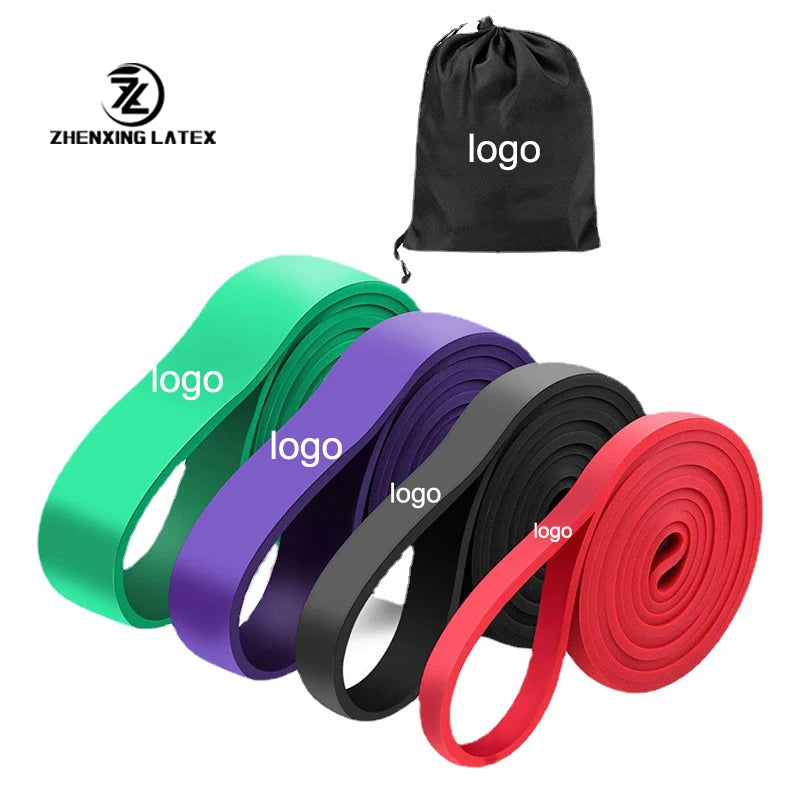 Chinese Factory Custom logo Elastic Exercise Band Resistance Bands Workout Resistance Band