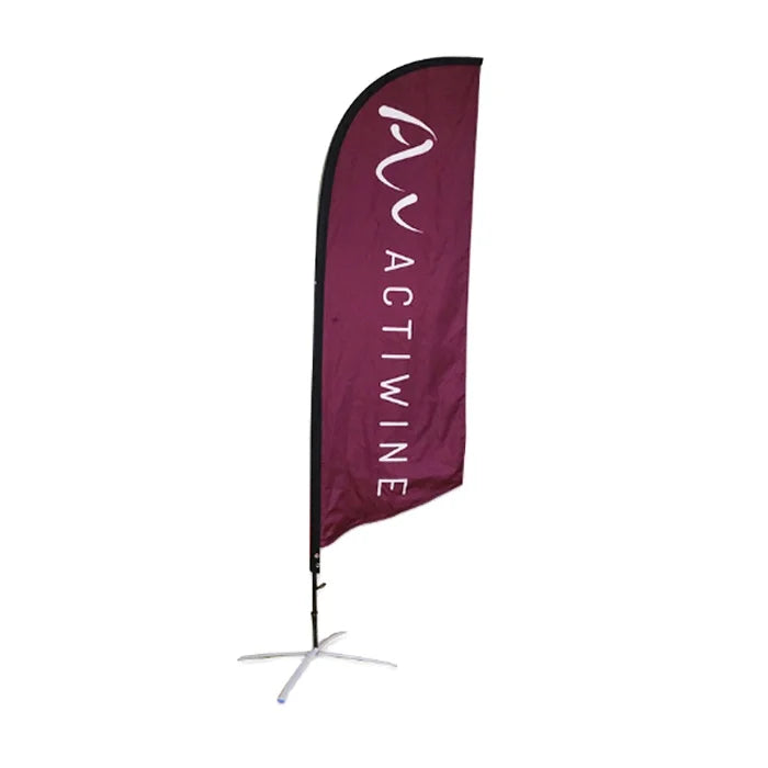 2023 Custom Featherless Flag Actiwine Beach Flags Banners for Commercial Advertising Signs