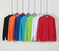Blank Solid Color Men's Long Sleeve Polo Shirts Custom logo Long Sleeve t Shirts for Men