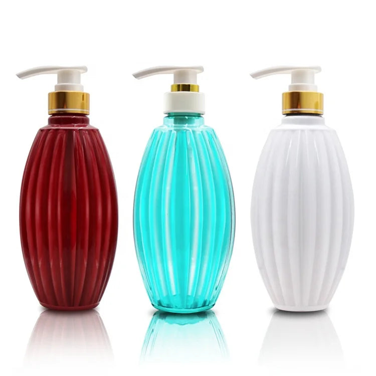Wholesale Luxury 550ml PET Pump Sprayer Bottles with Hot Stamping for Shampoo Lotion Packaging