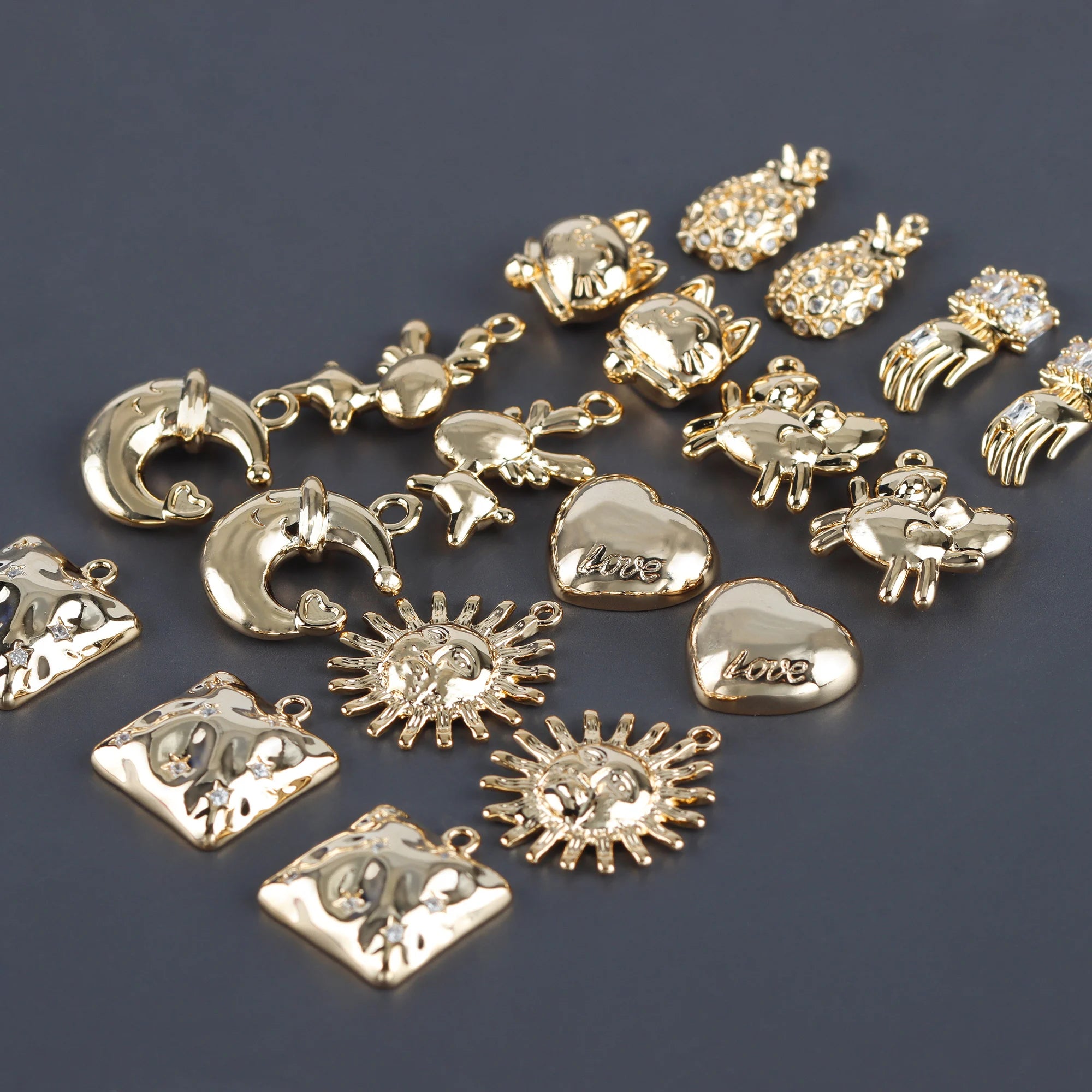 M952 6pcs/Lot  18K Gold Plated Copper Nickel Free Jewelry Accessories for DIY Earring Pendants Pass REACH for Jewelry Making