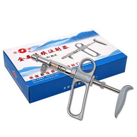 2ml Stainless Steel Animal Continuous Adjustable Veterinary Syringe Gun for Poultry Diagnosis & Injection