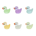Resin Animal Ducks Luminous Hand-painted 3D Miniature Figures for DIY Fairy Garden Landscape Dollhouse Slime Charms