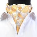 Men's Vintage Necktie Formal Cravat Ascot Scrunch Self British Polka Dot Gentleman Polyester Silk Neck Tie Luxury