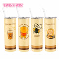 Wholesale Double Stainless Steel Coffee Thermos Cup Custom Creative Milk Tea Straw CUP 1915