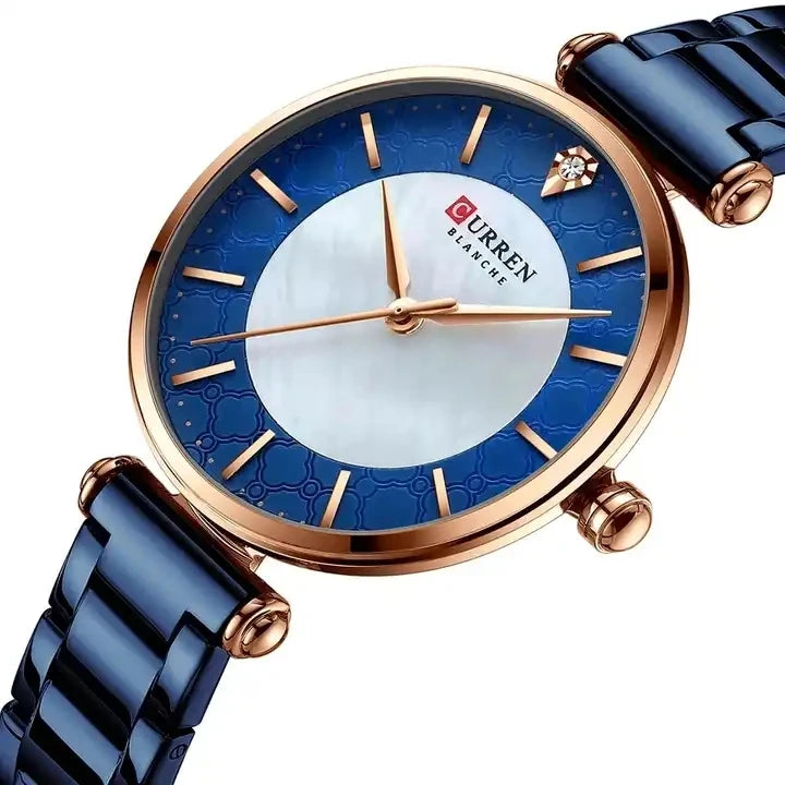 Luxury Gold Women Quartz Watches Fashion Stainless Steel CURREN 9072 Elegant Analog Quartz Clock Ladies New Watch Reloj Mujer