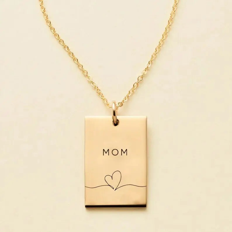 Fashion Jewelry 2023 18K Gold New Stainless Steel Women's Mother and Daughter Necklaces Mom Necklace for Women with Initials