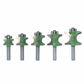 LAVIE 1 PC 8mm Shank Bullnose Half Round Bit Endmill Router Bits Wood 2 Flute Bearing Woodworking Tool Milling Cutter MC02047