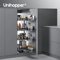 Unihopper Sliding Soft Closing Kitchen 4 Layers Glass Swivel Pull Out Pantry Organizer Unit in Cabinet