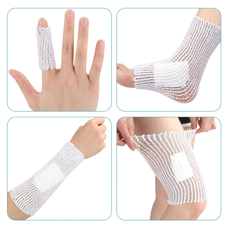 Melenlt Thick Spandex Mesh Elastic Tubular Sports Bandage Stretch Finger and Multi Part Support Cover