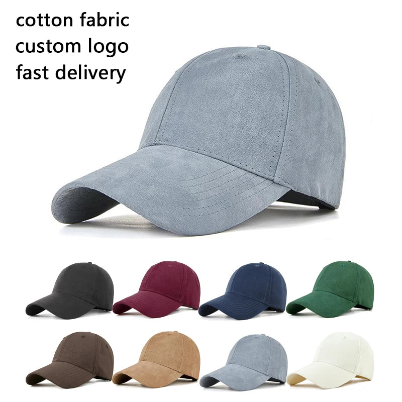Multicolor 6 Panel Polyester Sports Caps Suede Baseball Cap Fashion Streetwear Men Golf Cap