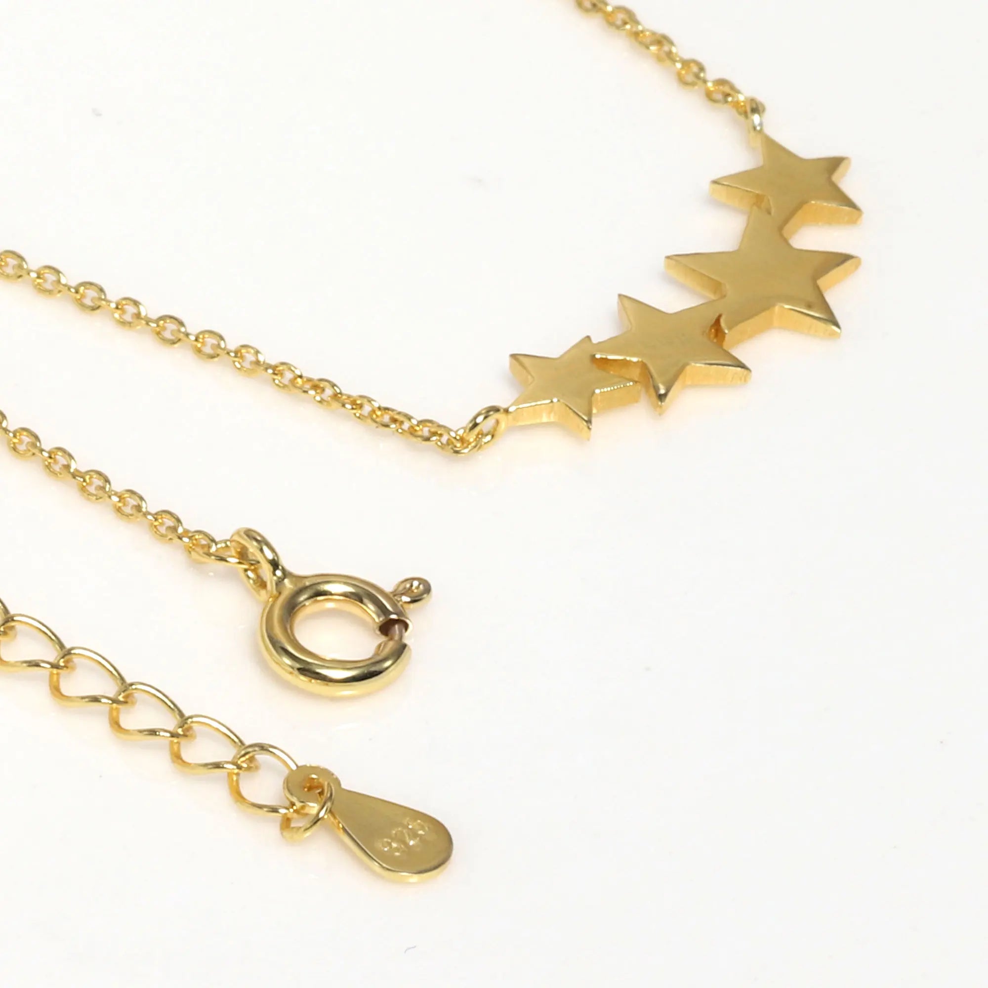 C1JX Jewelry Wholesale Personalized Designs 925 Sterling Silver Customized Gold Plated Star Pendant Necklace