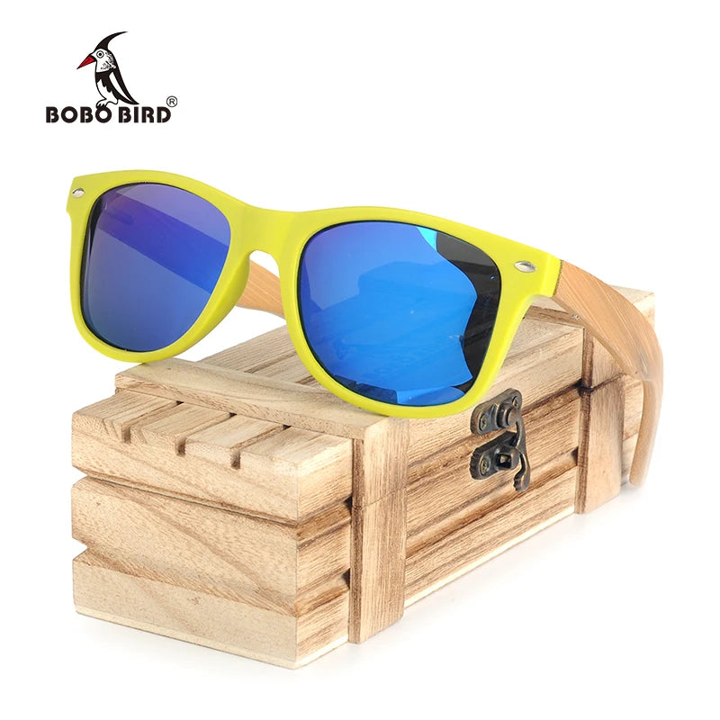 China for Big Factory Good Price Girls & Women Kids Polarized Sunglasses 2020 OEM Wooden Frame Yellow CE Certified Luxury