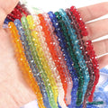 JC Crystal Wholesale 3mm 4mm 6mm Faceted Rondelle Glass Crystal Beads for Clothes and Jewelry Chinese Crystal Beads