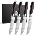WILDMOK 5 Inch Professional Steak Knife Set Chef Knife with Pakkawood Handle Sharp Steak Knife for Kitchen Custom Logo