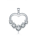 YILUN Classic 925 Sterling Silver Heart Pendant Fine Jewelry Custom Rhodium Plated Heart Pendant for Valentine's Day Gift