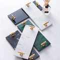 Best Selling New Design Polished Grey Kitchen Marble Stone Rectangle Tray Natural Marble Jewellery Tray With Gold Handle