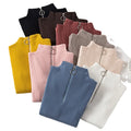 Wholesale Tight Women Long-sleeved Sweater Thin Inner Pullover Knitted Sweater Women's Sweater With Zipper