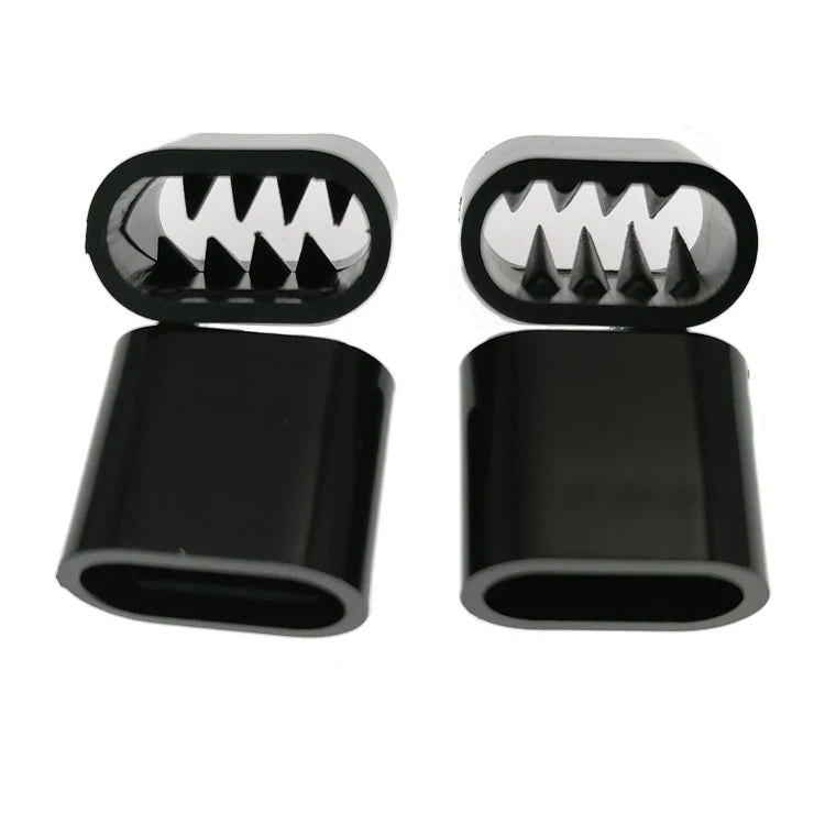 Manufacturer Wholesale Ready to Ship Black Color Plastic One-Way Wristband Lock Sliding Locks for 20Mm Festival Wristbands