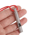 Pure Titanium EDC Survival Whistle Portable Outdoor Lifesaving Whistle Camping HF Lanyard Whistle