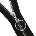 G&F 5# Resin Manufacturer Stock Silver Square Teeth Single Open-end Zipper Clothing Coat Self-locking Zipper