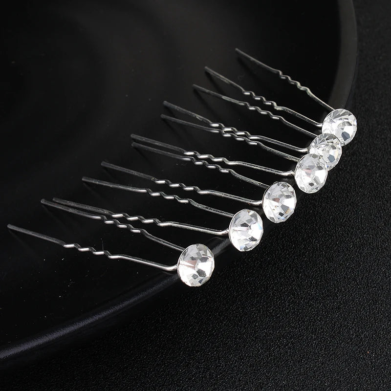 Crystal Bridal Hair Clip Bridal Sets Hair Pin(6 Pieces) Wedding Rhinestone Hair Pin Sets