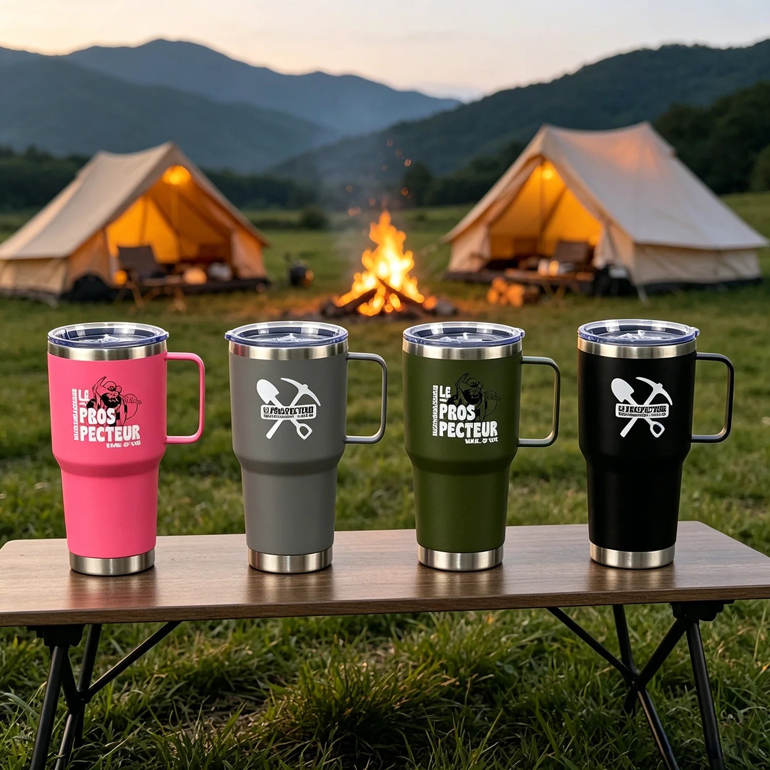 Reusable 30oz Tumbler Mug Coffee Thermos Double Wall Stainless Steel Thermos Cup 30 Ounces Original Tumbler with Handle