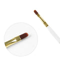 Professional Wood Handle Nylon Hair & Nail Art Painting Pen White Flat Square Liner Brush for Gel Brush Applications BW4-1