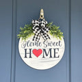 Custom Home Door Wreath Decor Interchangeable Welcome Sign Wooden for Front Door Decoration