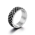 Anel Preto Vintage Personality Dragon Scale Stainless Steel Ring Bayan Yuzuk Stainless Steel Hip Hop Black Ring