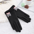 Custom Logo Winter Cute Warm Soft Knitted Fashion Gloves for Women Ladies Winter Gloves