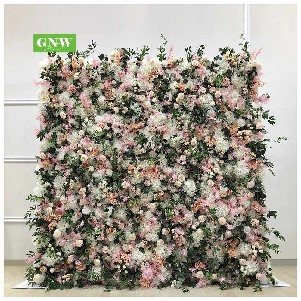 GNW Artificial Flower Wall High Quality Flower Wall Wedding Backdrop for Wedding Decor Artificial Party Decor