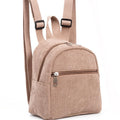 Hot-Selling Mini Solid Multi-Color Corduroy Backpack Unisex Casual Zipper Closure Polyester Simple Small Backpack