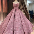 Jancember 7757 Beautiful Pink Off Shoulder Feather Evening Party Gowns Wedding Dress
