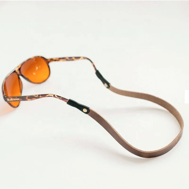 Full-grain Leather Glasses Strap Handmade Sports Sunglasses Eyeglasses Holders Around Neck Present for Men Women