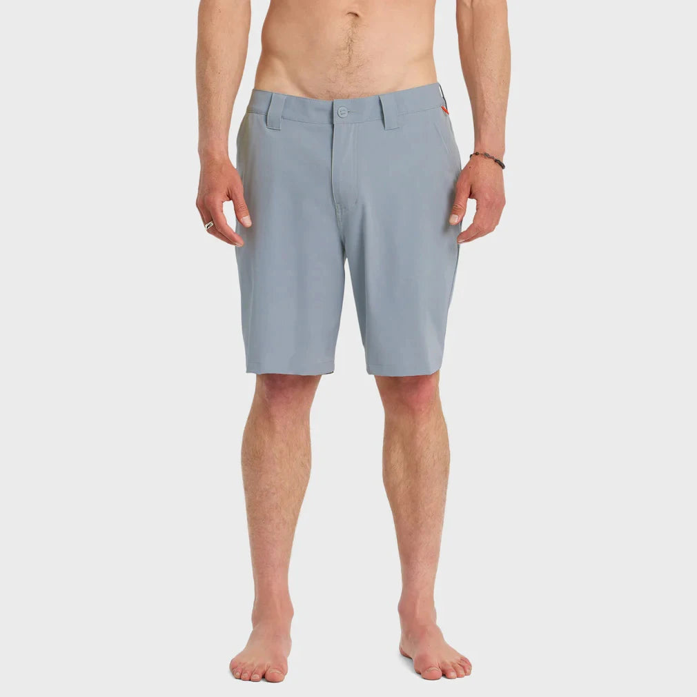 Custom Logo Men's Stretch 88% Polyester/12 Elastane Hybrid Shorts Button Fly Shorts With Pockets
