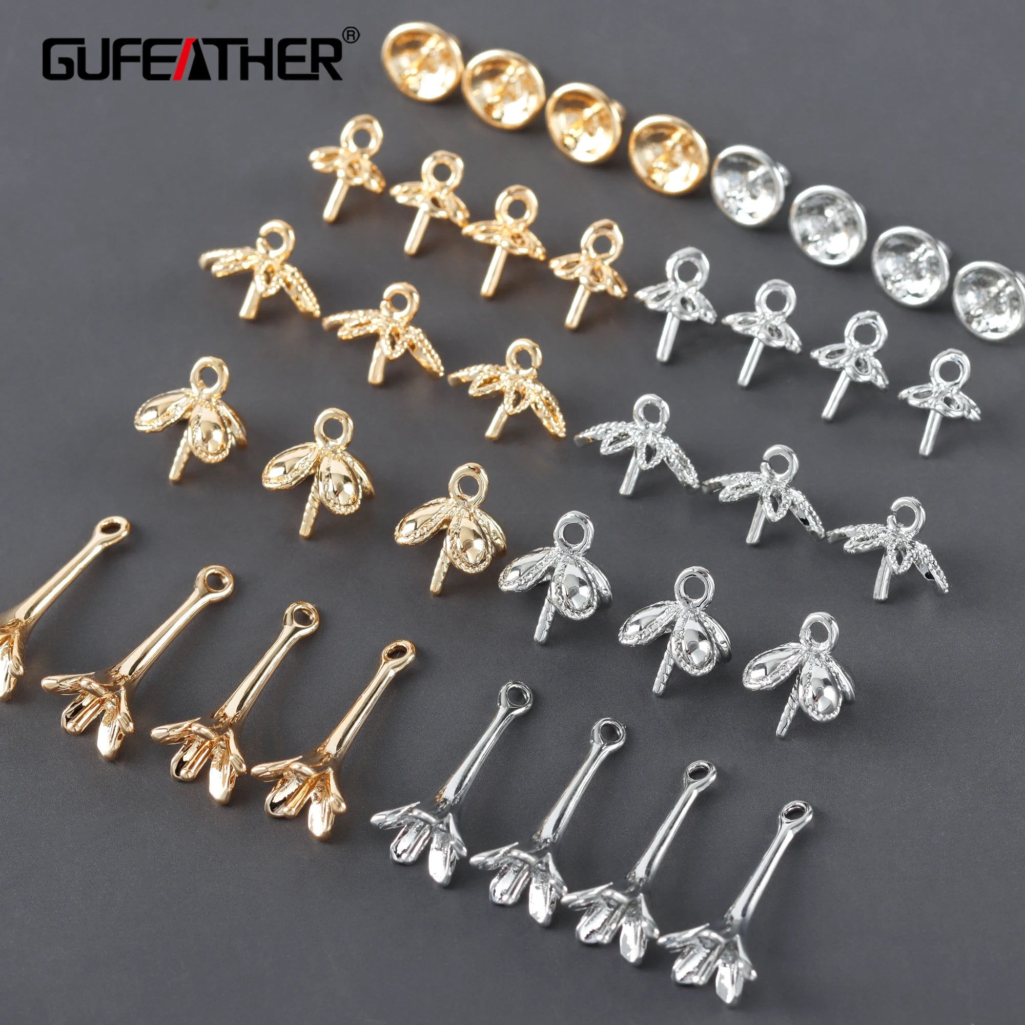 M1091 18K Gold Rhodium Plated Copper Nickel Free Jewelry Accessories Pass REACH for Jewelry Making 20pcs/Lot