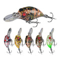WEIHE 4.5CM/3G  Hard Crank Lifelike Skin Strengthen BicyclicFishing Lure Crankbait Treble Hooks 3D Eyes Bait FishingTackle