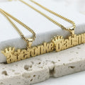 Qiuhan Stainless Steel Personality Desgin Crown Custom Name Letter Pendant Jewelry Gifts for Friend